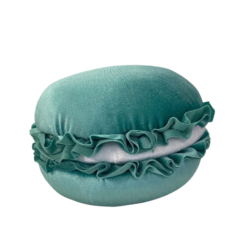 Teal Fabric Scrumptious Macaroon Ornament 6" x 3.5" | BF