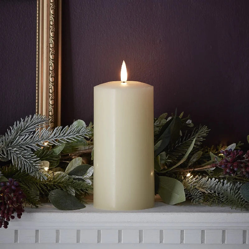 TruGlow® Ivory LED Pillar Candle 15cm