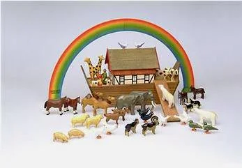 Noah's Ark with 18 Pairs of Animals