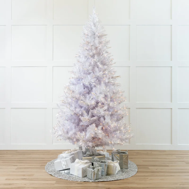 White Aspen Fir Tree Pre-Lit Incandescent White Lights