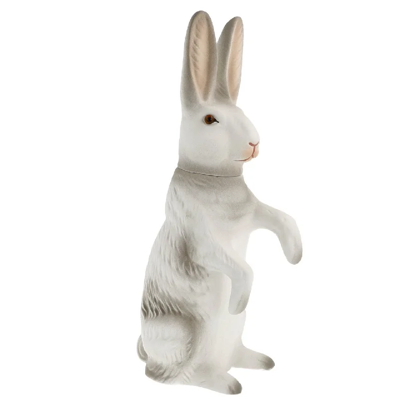 Upright White Rabbit Candy Container by Marolin Manufaktur