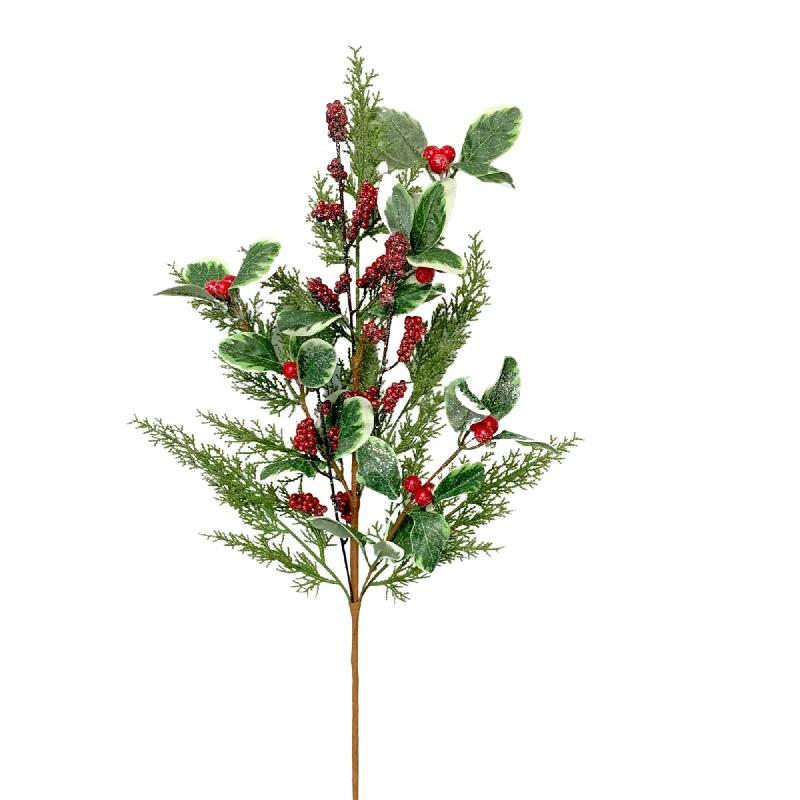 Winter Frost Berry Cedar Spray 29” |KS