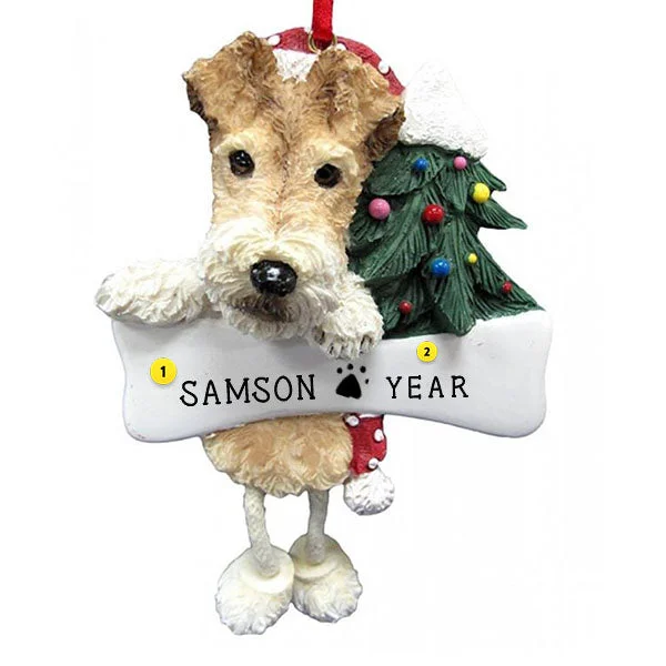 Personalized Wire Fox Terrier Dog Ornament