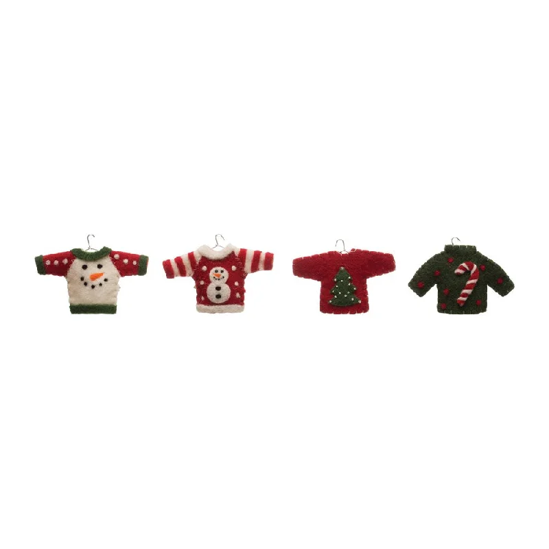 Wool Felt Sweater Ornament