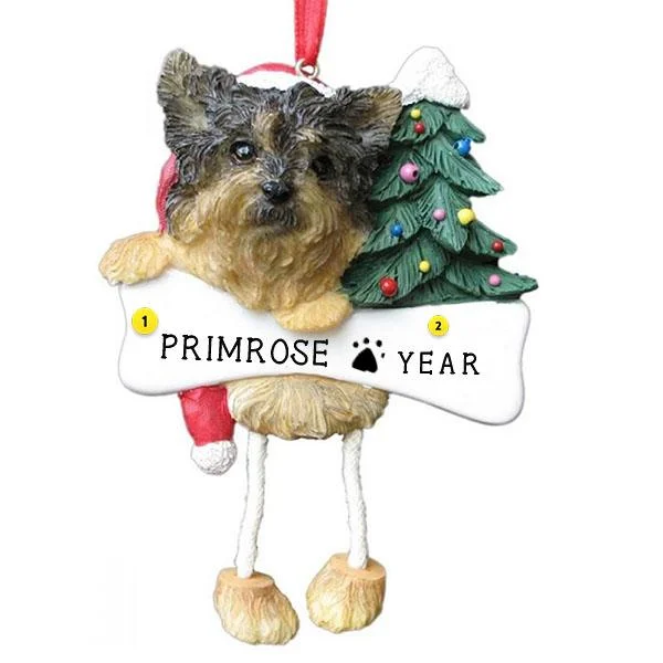 Personalized Yorkie Dog Ornament